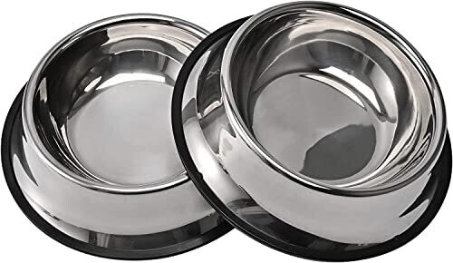 [2 pack] Stainless Steel Dog Bowl with...