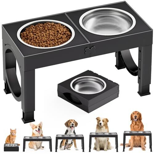 Elevated Dog Bowls for Large Breeds...